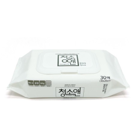 청소앤 핸즈프리 톡톡이 대형밀대+대형 물걸레포(30매)x5팩 걸레 청소기 자동잡기 원터치