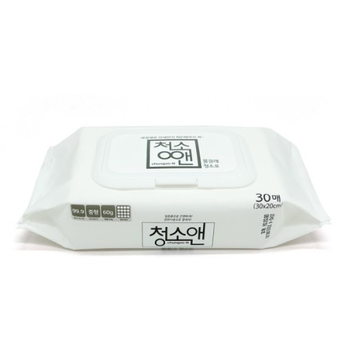 청소앤 핸즈프리 톡톡이 대형밀대+대형 물걸레포(30매)x5팩 걸레 청소기 자동잡기 원터치