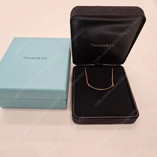 티파니앤코 스마일 목걸이 스몰 옐로우골드
